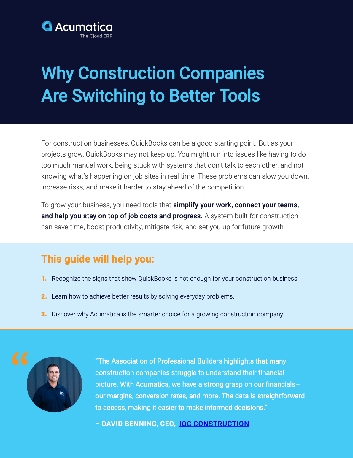 Migration Guide for Construction Businesses Considering a Switch from QuickBooks to Acumatica